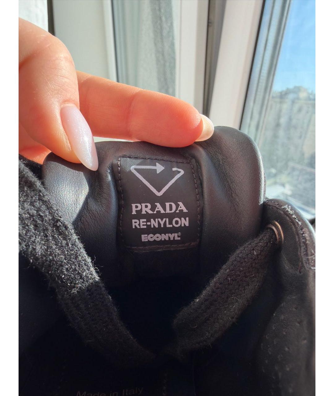 PRADA Черные кроссовки, фото 6