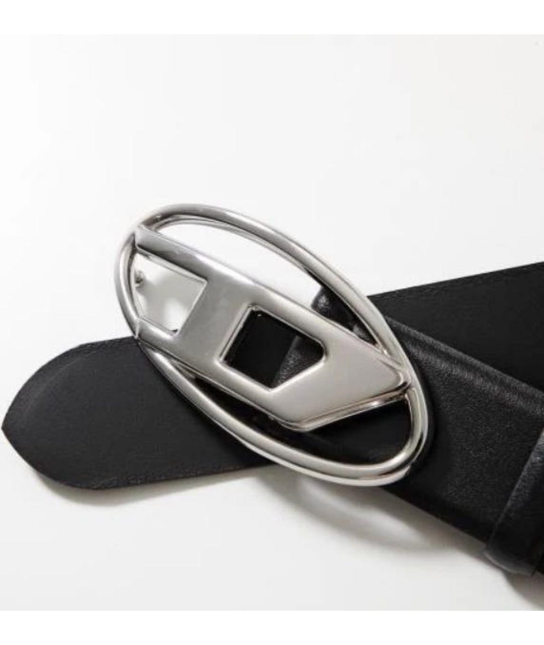 DIESEL Черный кожаный ремень, фото 2