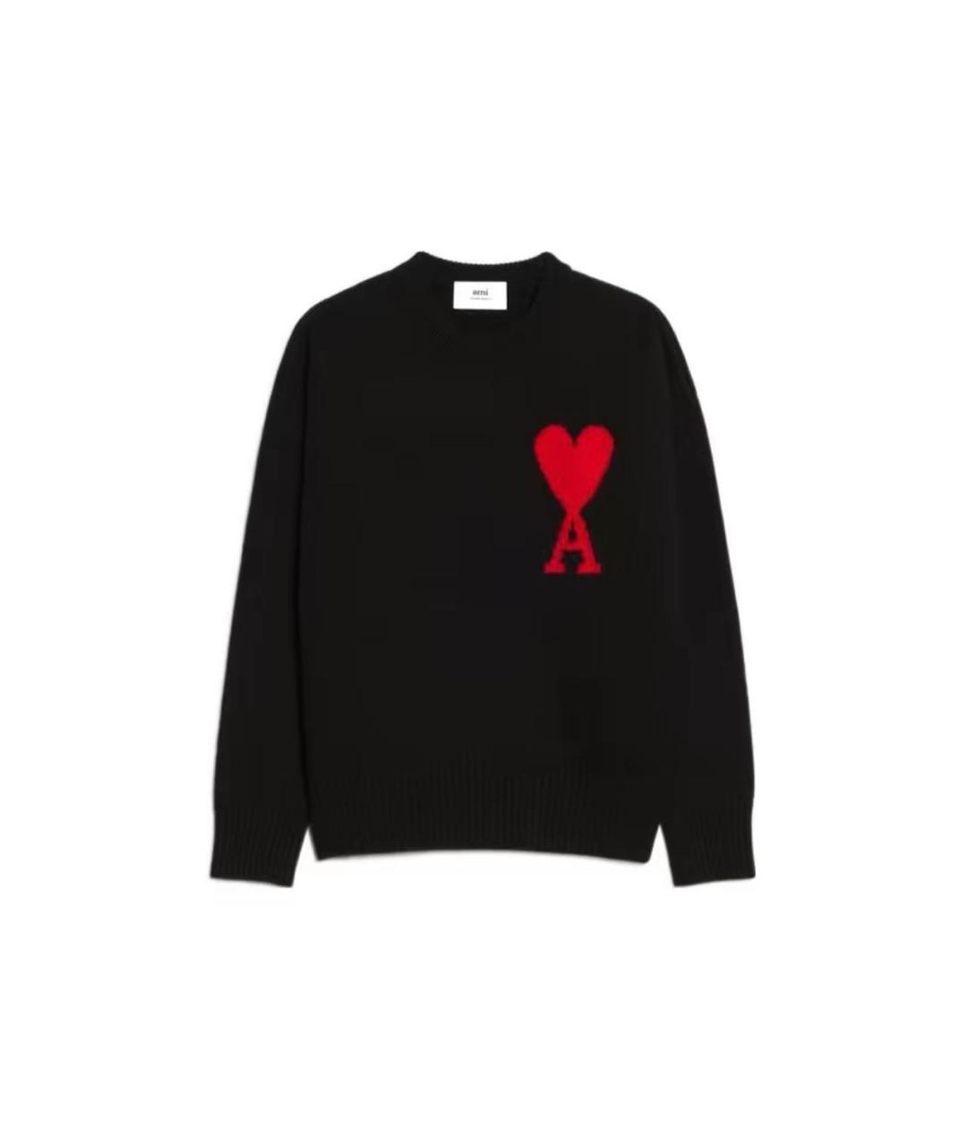 Ami Paris Черный шерстяной джемпер / свитер, фото 1
