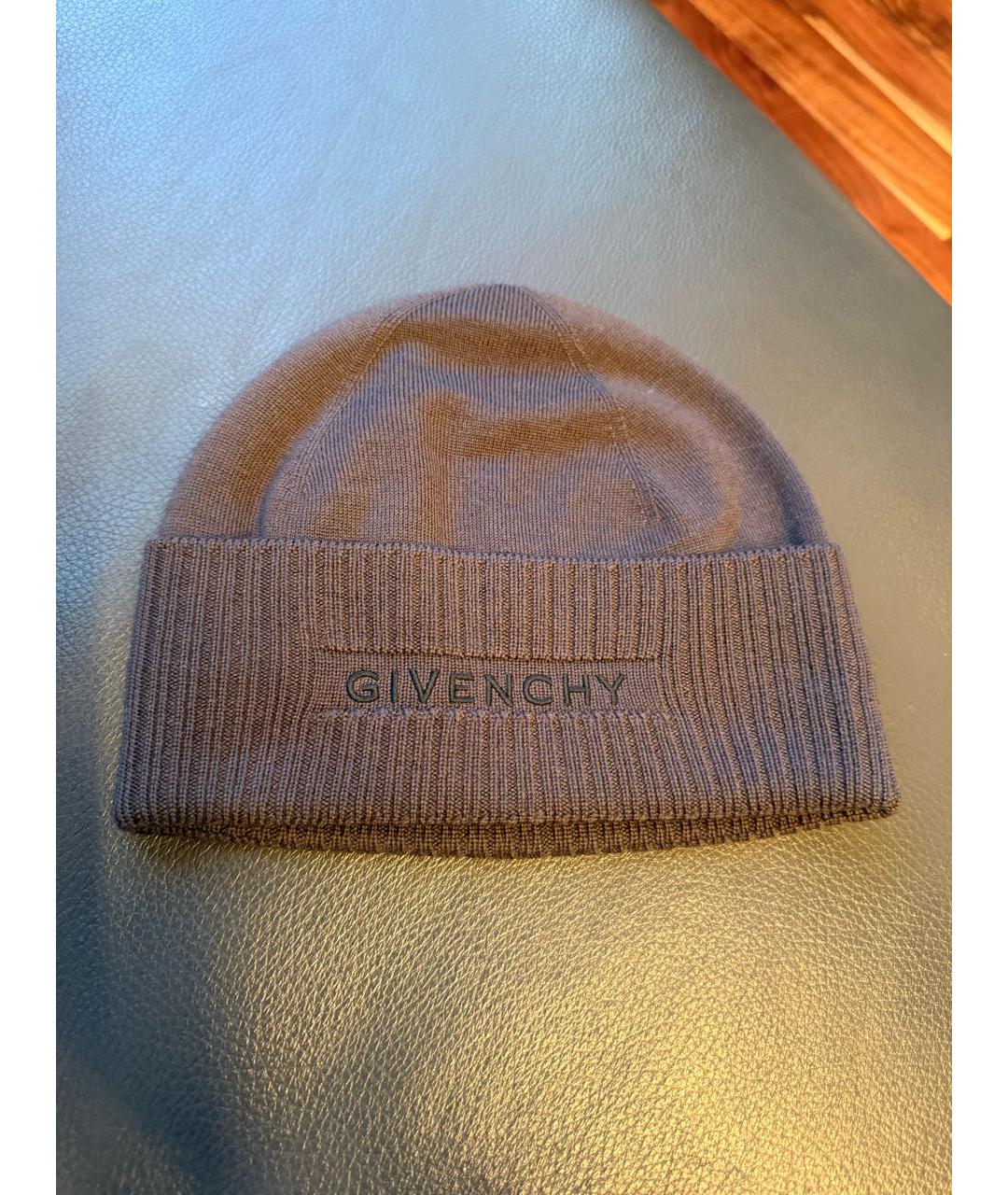 GIVENCHY Антрацитовая шерстяная шапка, фото 2