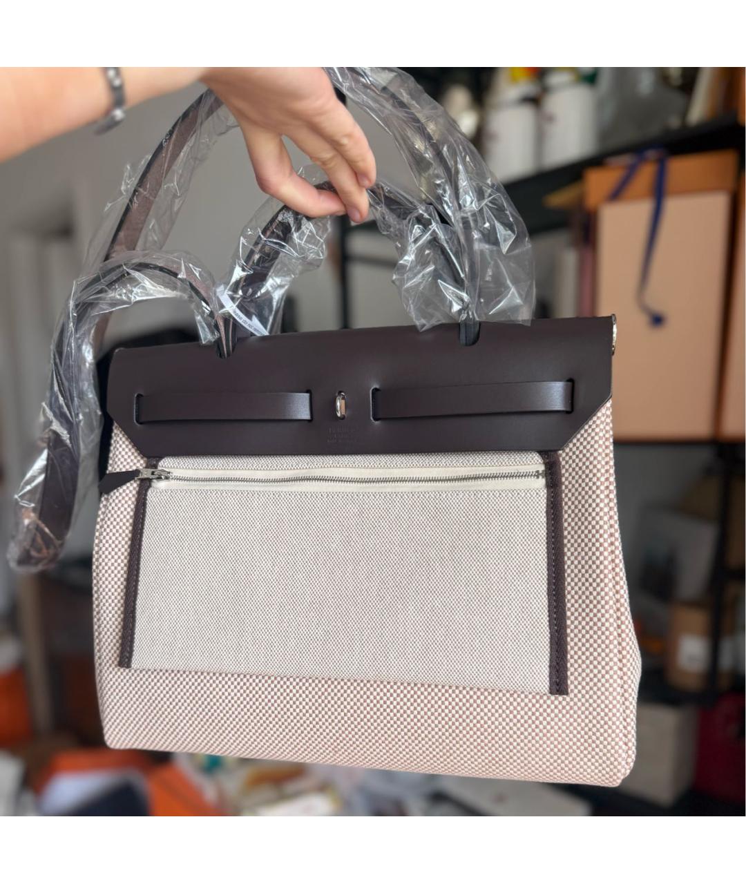 HERMES Коричневая сумка через плечо, фото 4