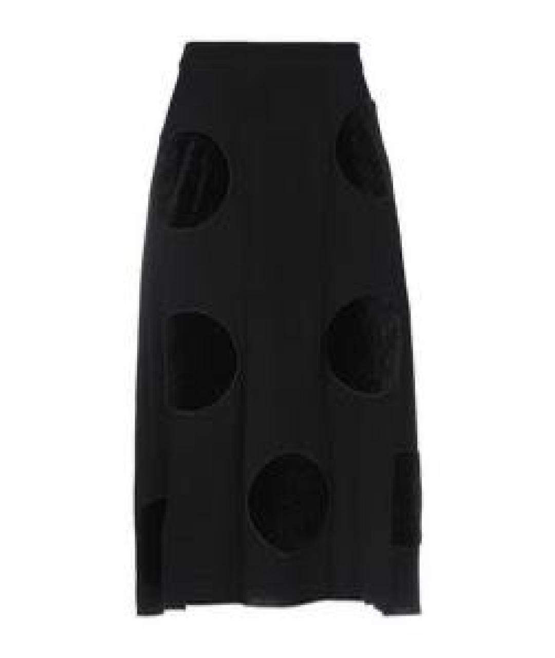 BOUTIQUE MOSCHINO Черная вискозная юбка миди, фото 9