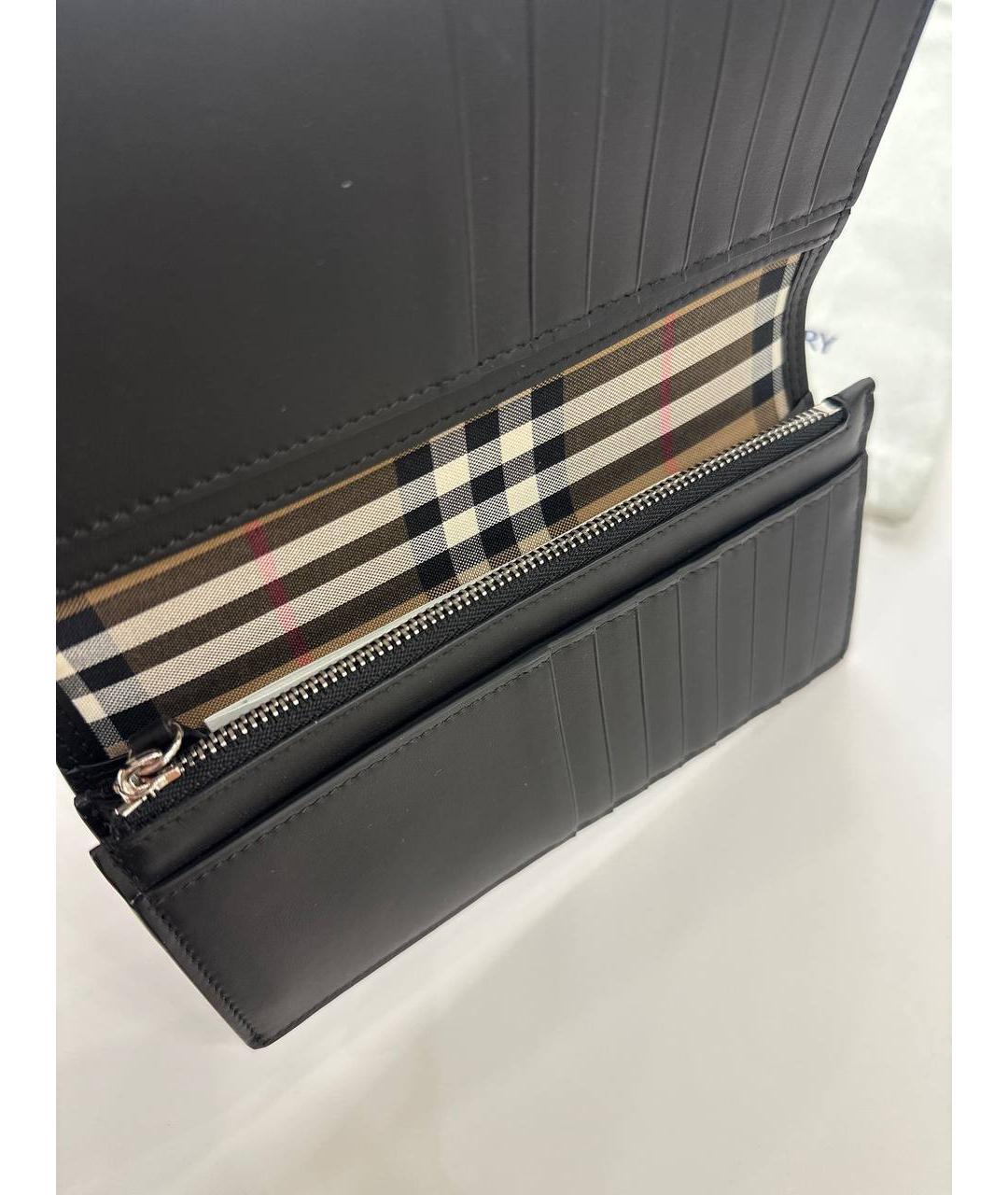 BURBERRY Черный кожаный кардхолдер, фото 4