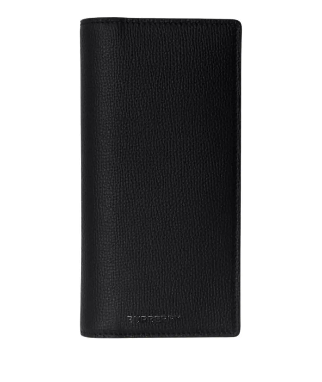 BURBERRY Черный кожаный кардхолдер, фото 6