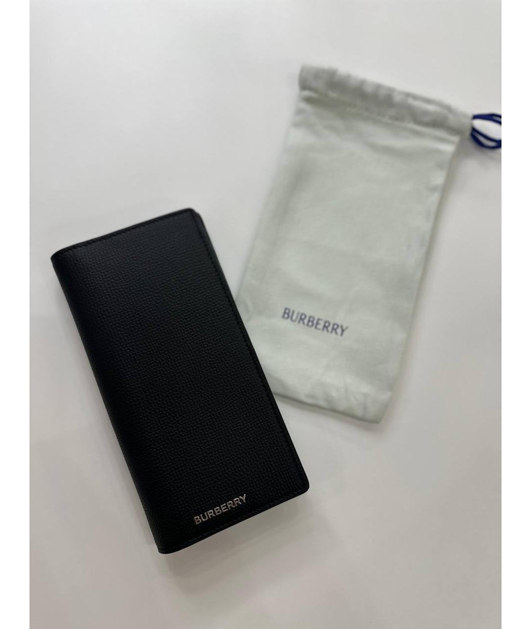 BURBERRY Черный кожаный кардхолдер, фото 5