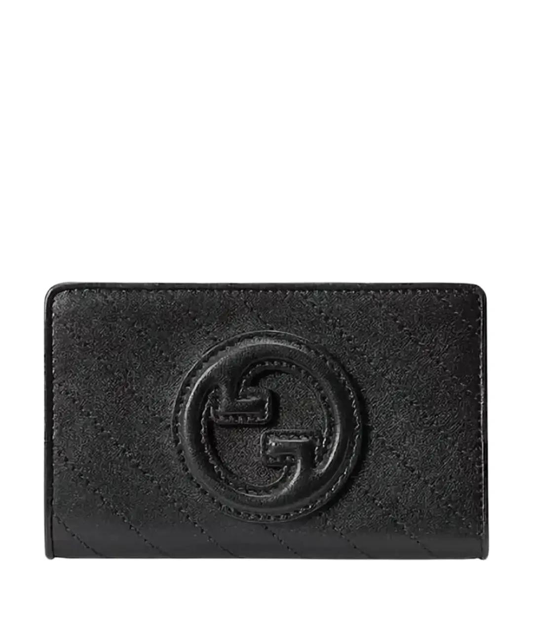 GUCCI Черный кожаный кошелек, фото 1