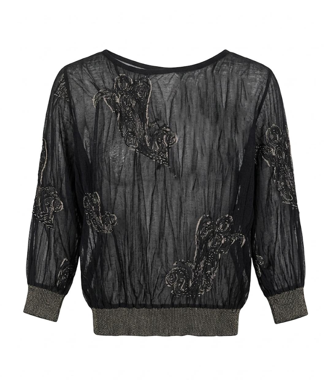 ERMANNO SCERVINO Черный шелковый джемпер / свитер, фото 1