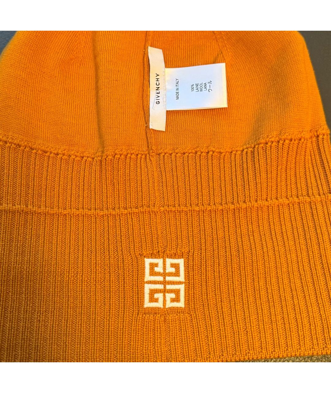 GIVENCHY Оранжевая шерстяная шапка, фото 3