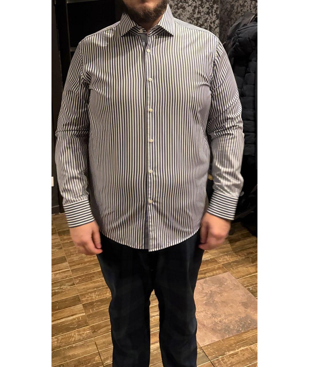 HUGO BOSS Мульти хлопковая кэжуал рубашка, фото 7