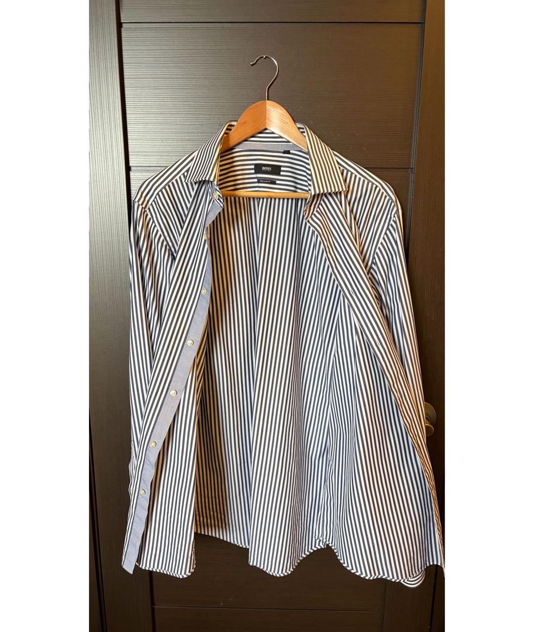 HUGO BOSS Мульти хлопковая кэжуал рубашка, фото 4