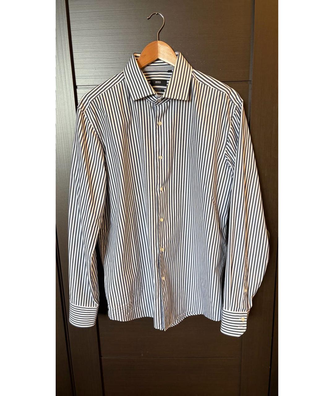 HUGO BOSS Мульти хлопковая кэжуал рубашка, фото 8