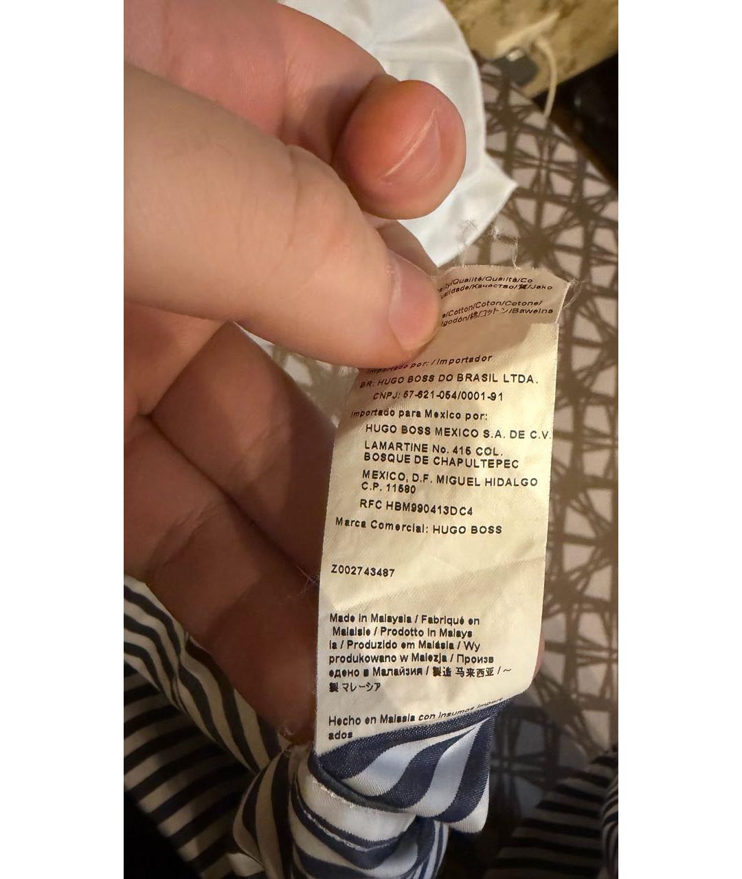 HUGO BOSS Мульти хлопковая кэжуал рубашка, фото 5