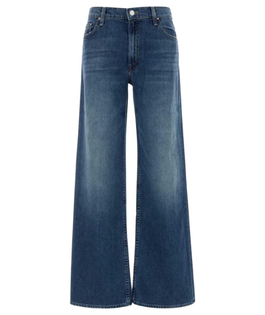 MOTHER Синие хлопковые прямые джинсы, фото 1