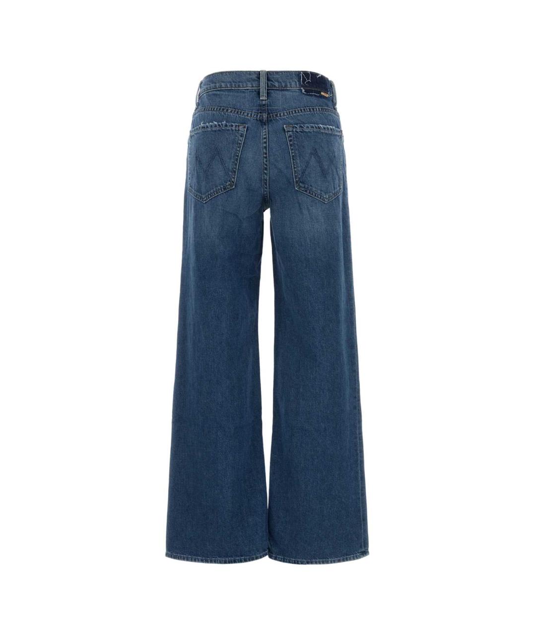 MOTHER Синие хлопковые прямые джинсы, фото 2