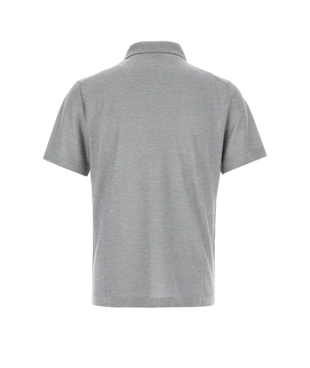 BRIONI Серое поло с коротким рукавом, фото 2