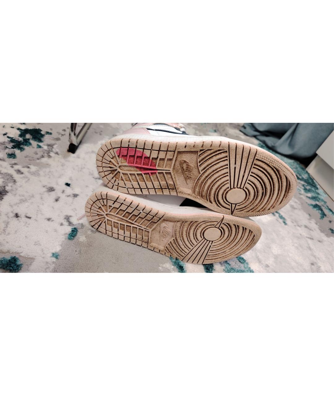 JORDAN Розовые кожаные кеды, фото 7