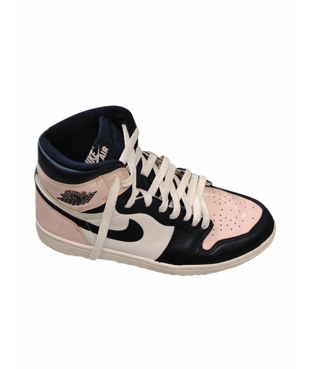 JORDAN Розовые кожаные кеды, фото 1