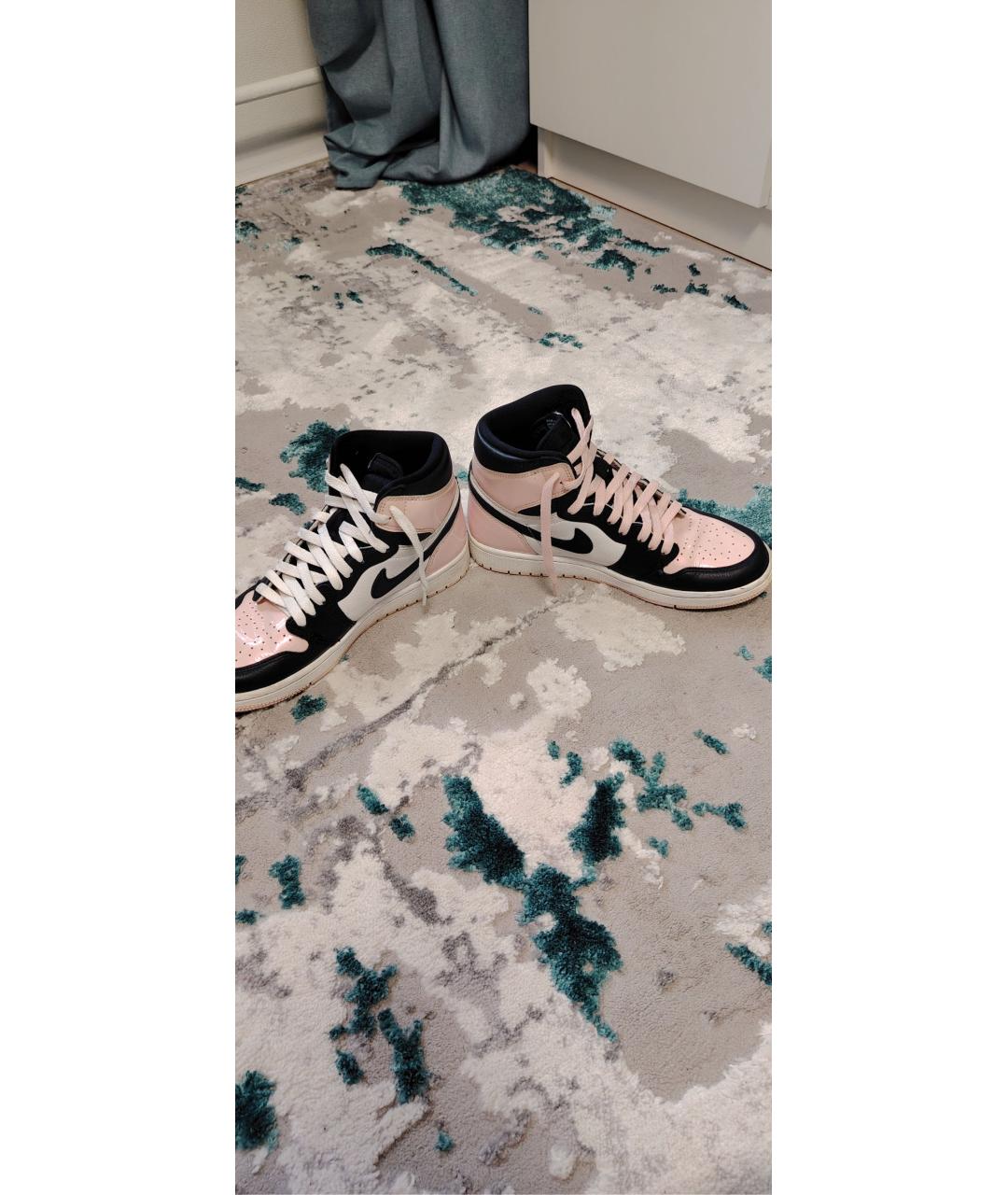 JORDAN Розовые кожаные кеды, фото 8