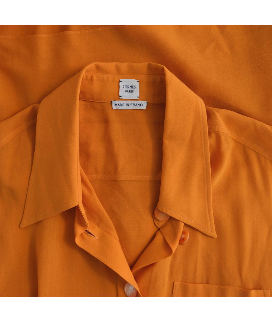 HERMES Оранжевая шерстяная блузы, фото 3