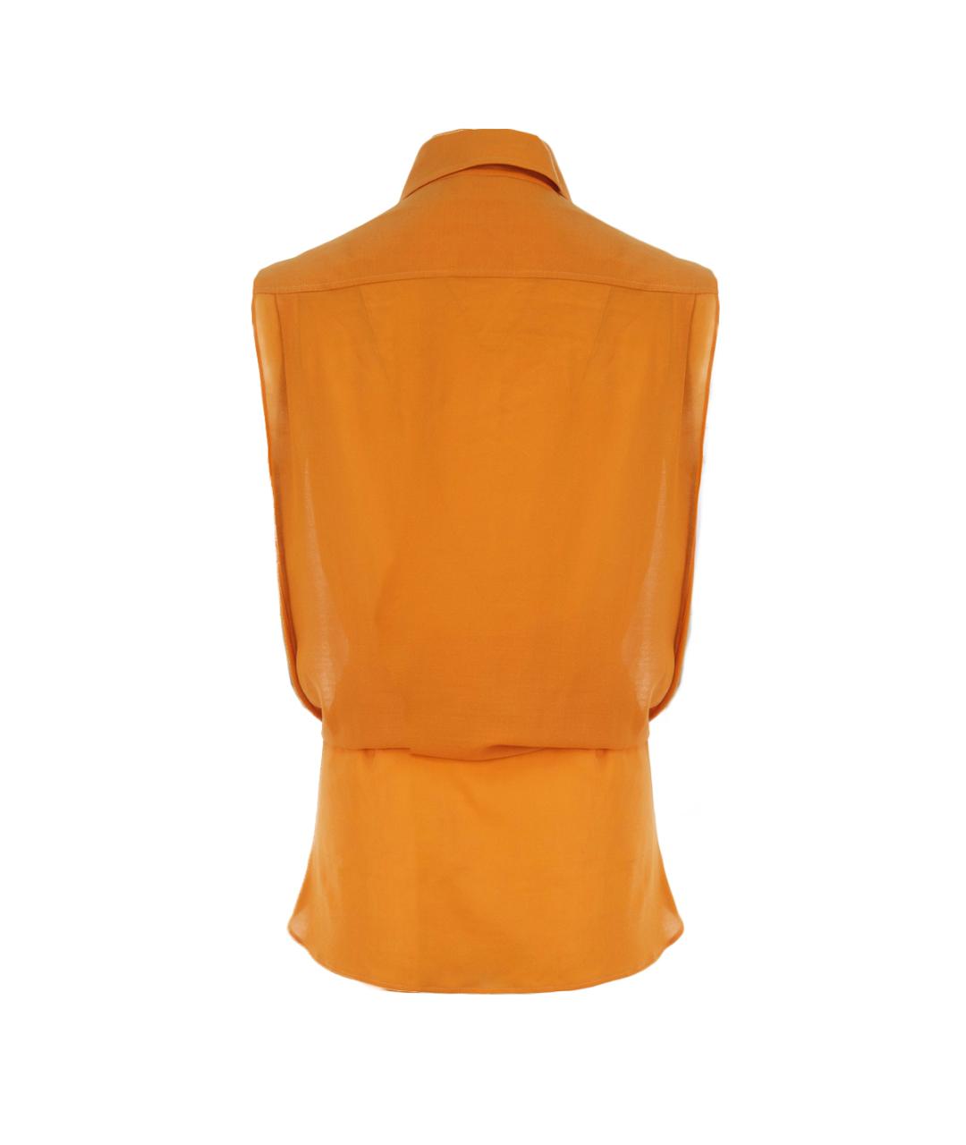 HERMES Оранжевая шерстяная блузы, фото 2