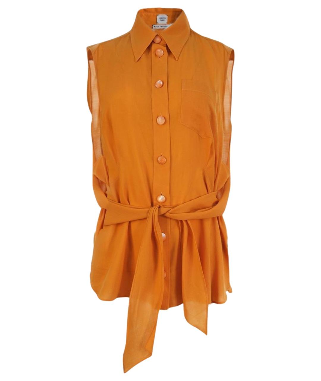 HERMES Оранжевая шерстяная блузы, фото 1