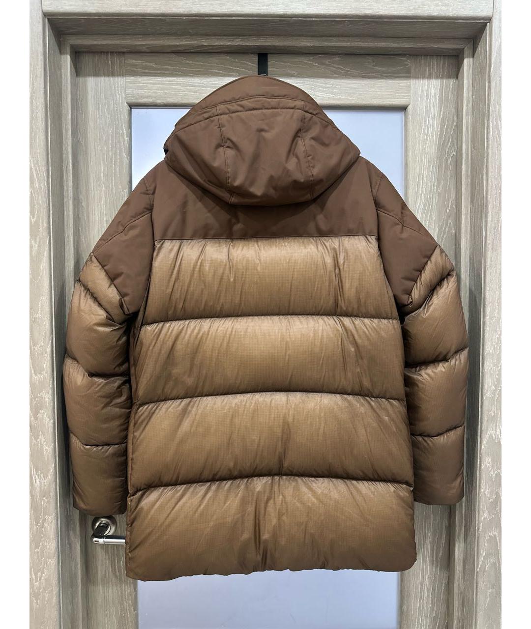 CP COMPANY Коричневый полиамидовый пуховик, фото 2