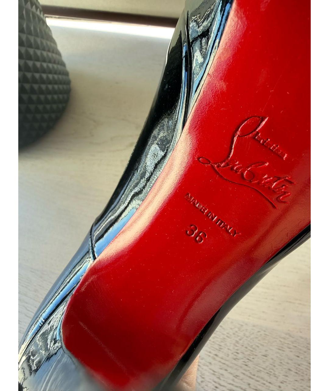 CHRISTIAN LOUBOUTIN Черные туфли из лакированной кожи, фото 4