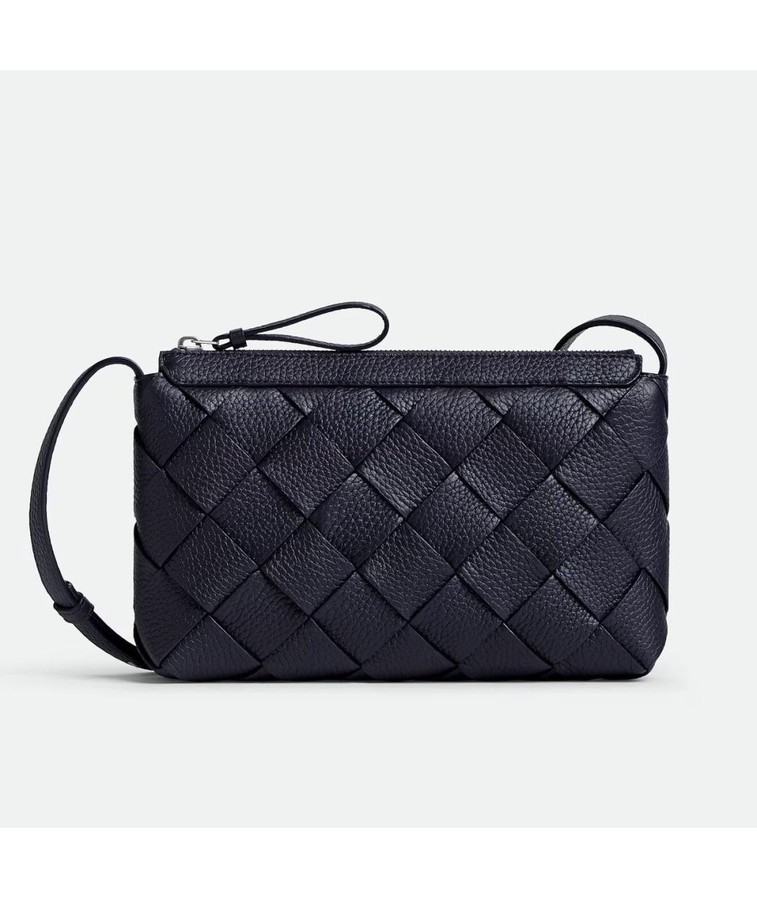 BOTTEGA VENETA Темно-синяя кожаная сумка на плечо, фото 9