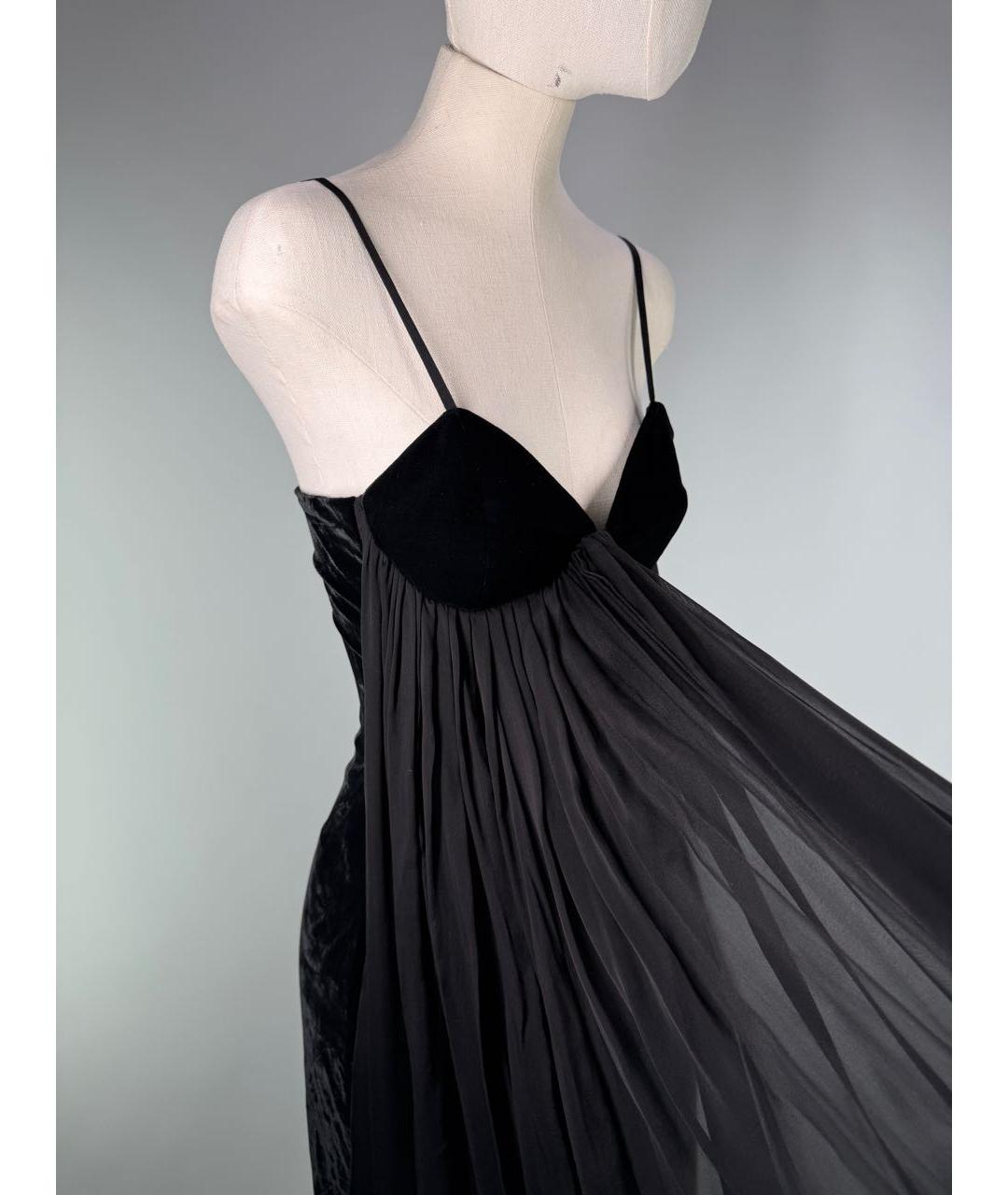 JEAN PAUL GAULTIER Черное бархатное вечернее платье, фото 4