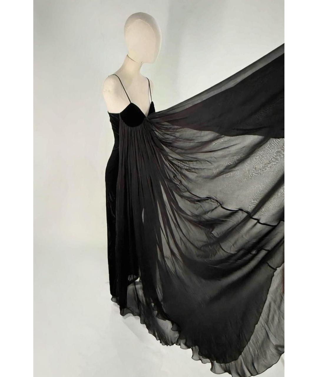 JEAN PAUL GAULTIER Черное бархатное вечернее платье, фото 2