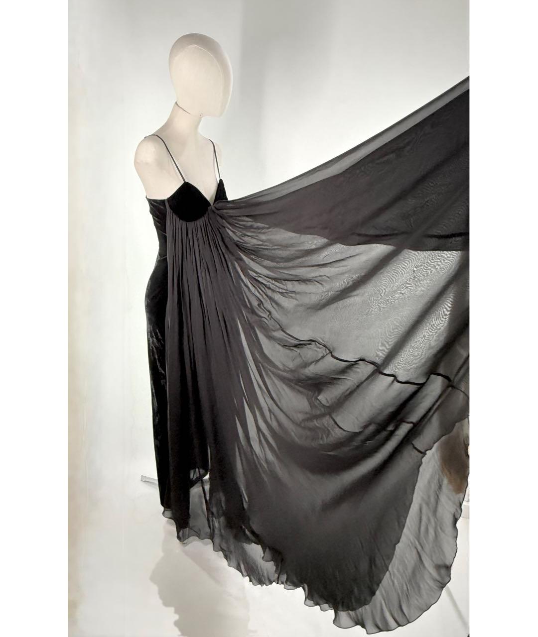 JEAN PAUL GAULTIER Черное бархатное вечернее платье, фото 6