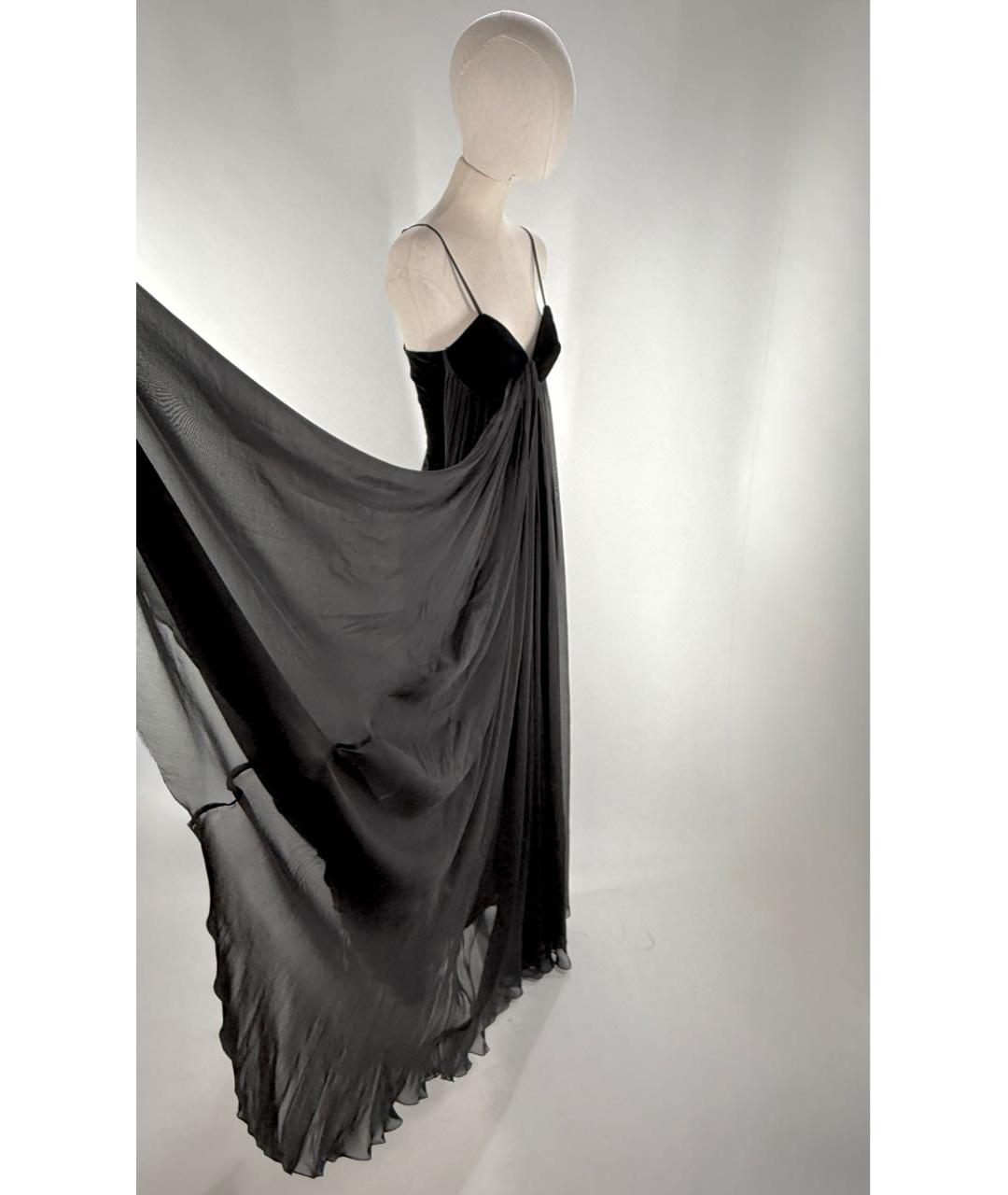 JEAN PAUL GAULTIER Черное бархатное вечернее платье, фото 7