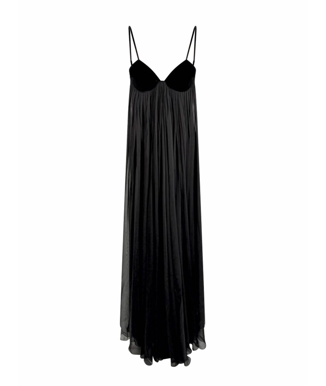 JEAN PAUL GAULTIER Черное бархатное вечернее платье, фото 1