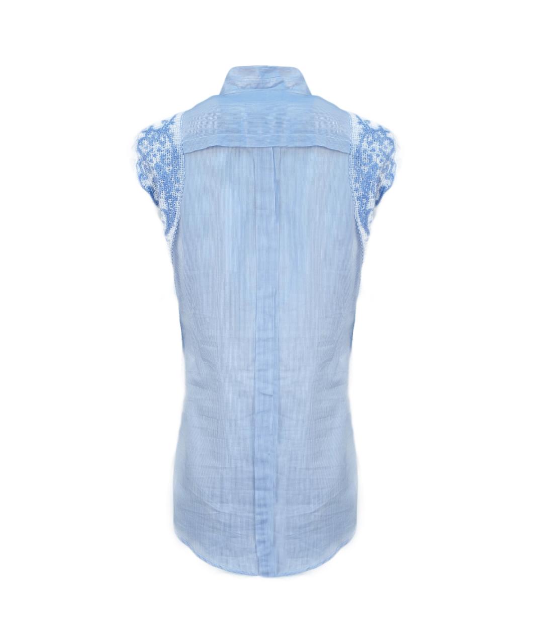 ERMANNO SCERVINO Голубая хлопковая рубашка, фото 2