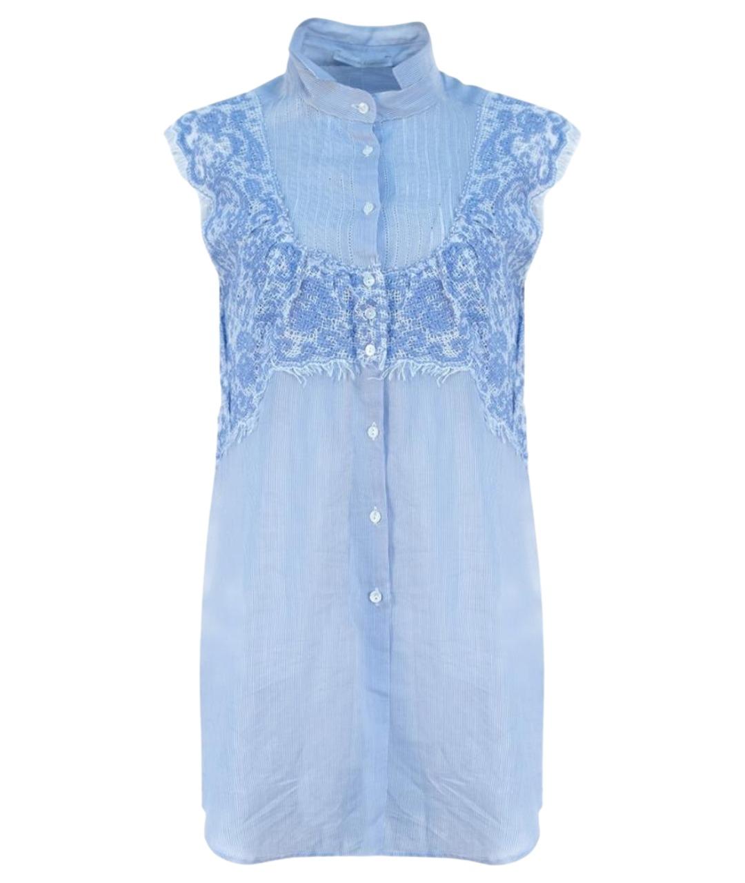 ERMANNO SCERVINO Голубая хлопковая рубашка, фото 1