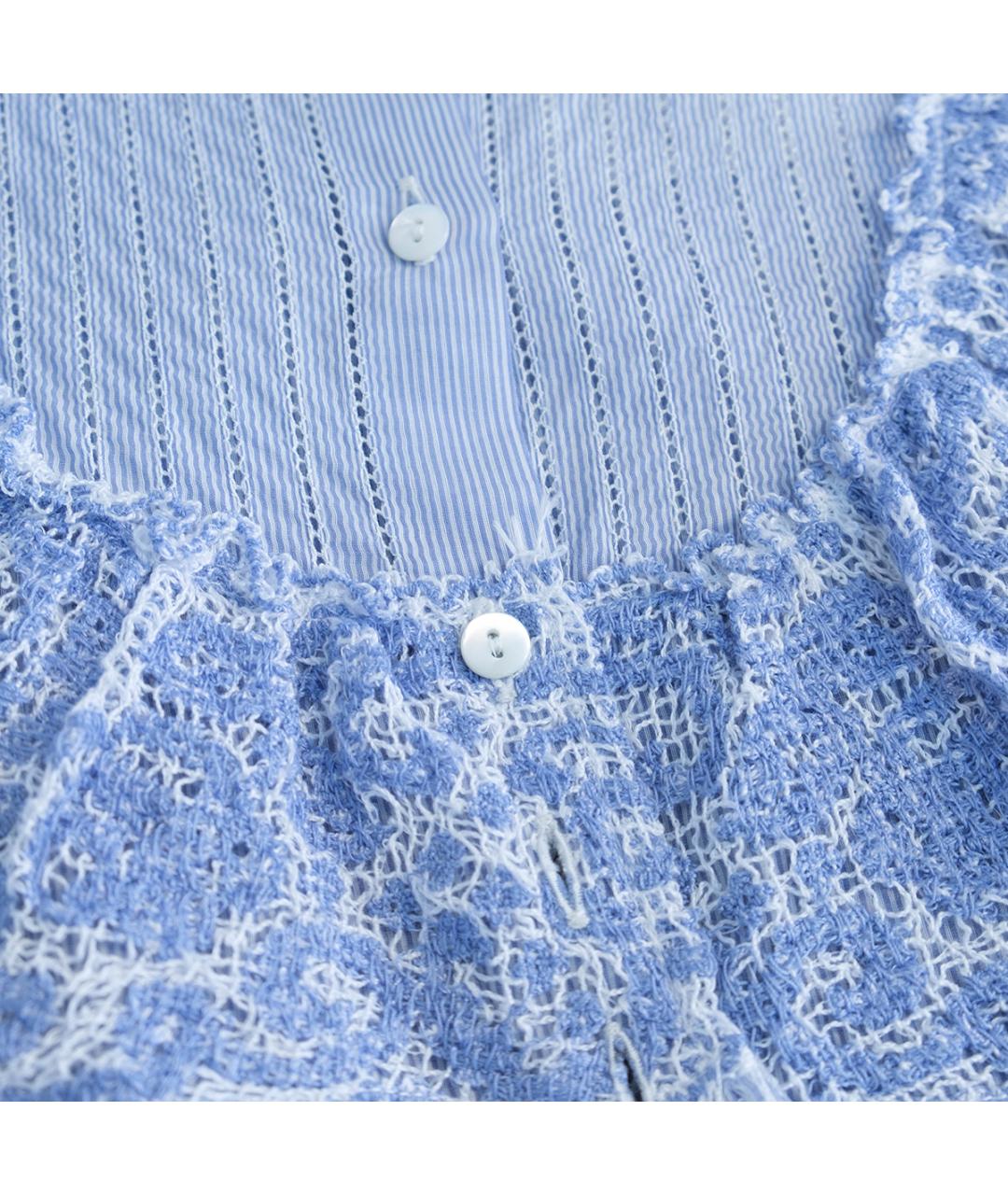 ERMANNO SCERVINO Голубая хлопковая рубашка, фото 4