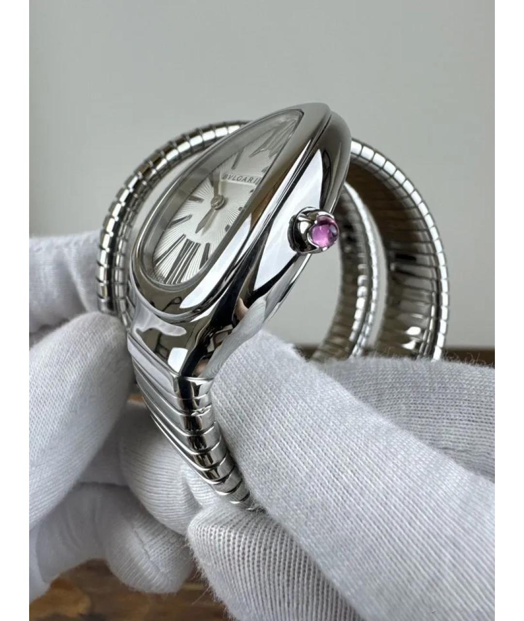 BVLGARI Серебряные металлические часы, фото 4