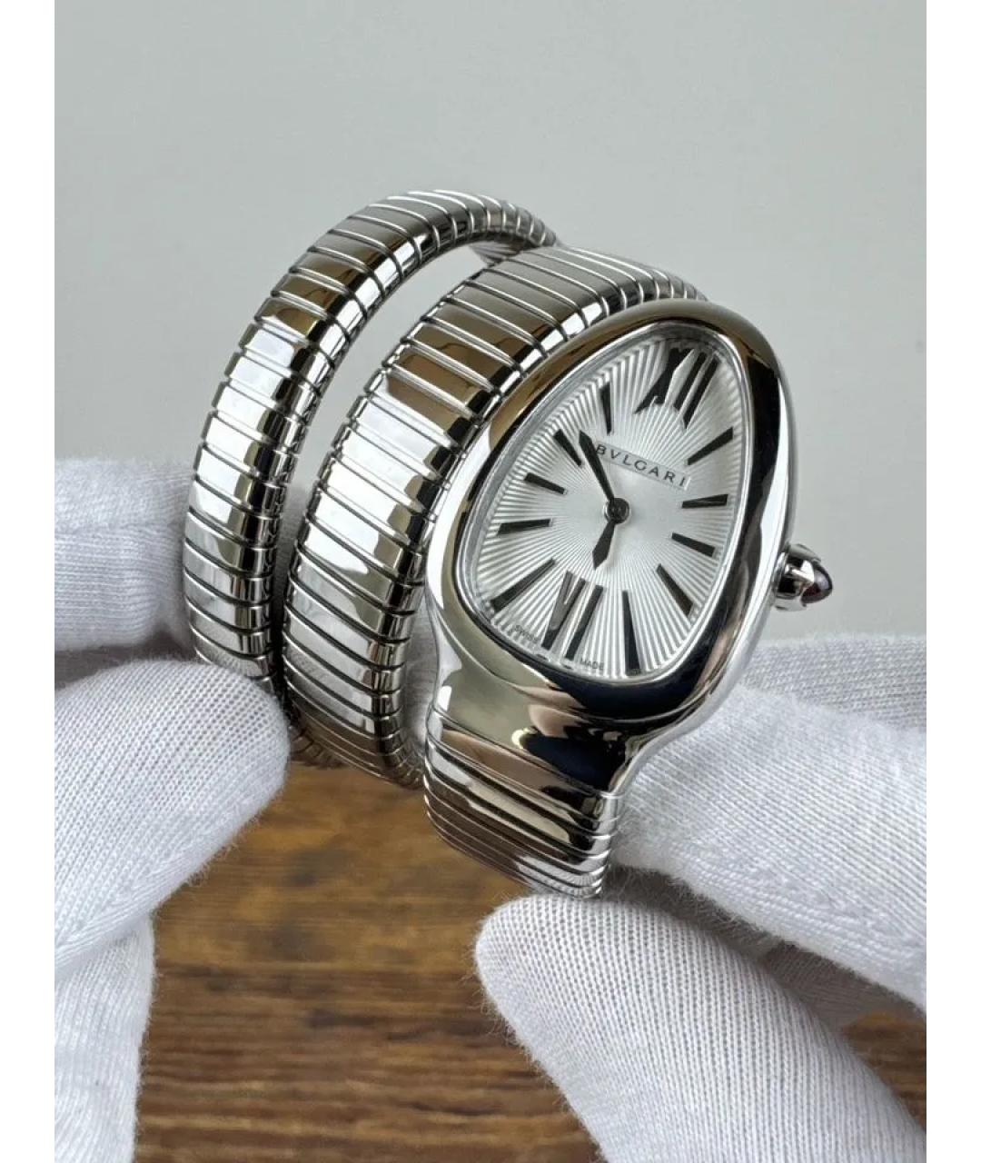 BVLGARI Серебряные металлические часы, фото 2