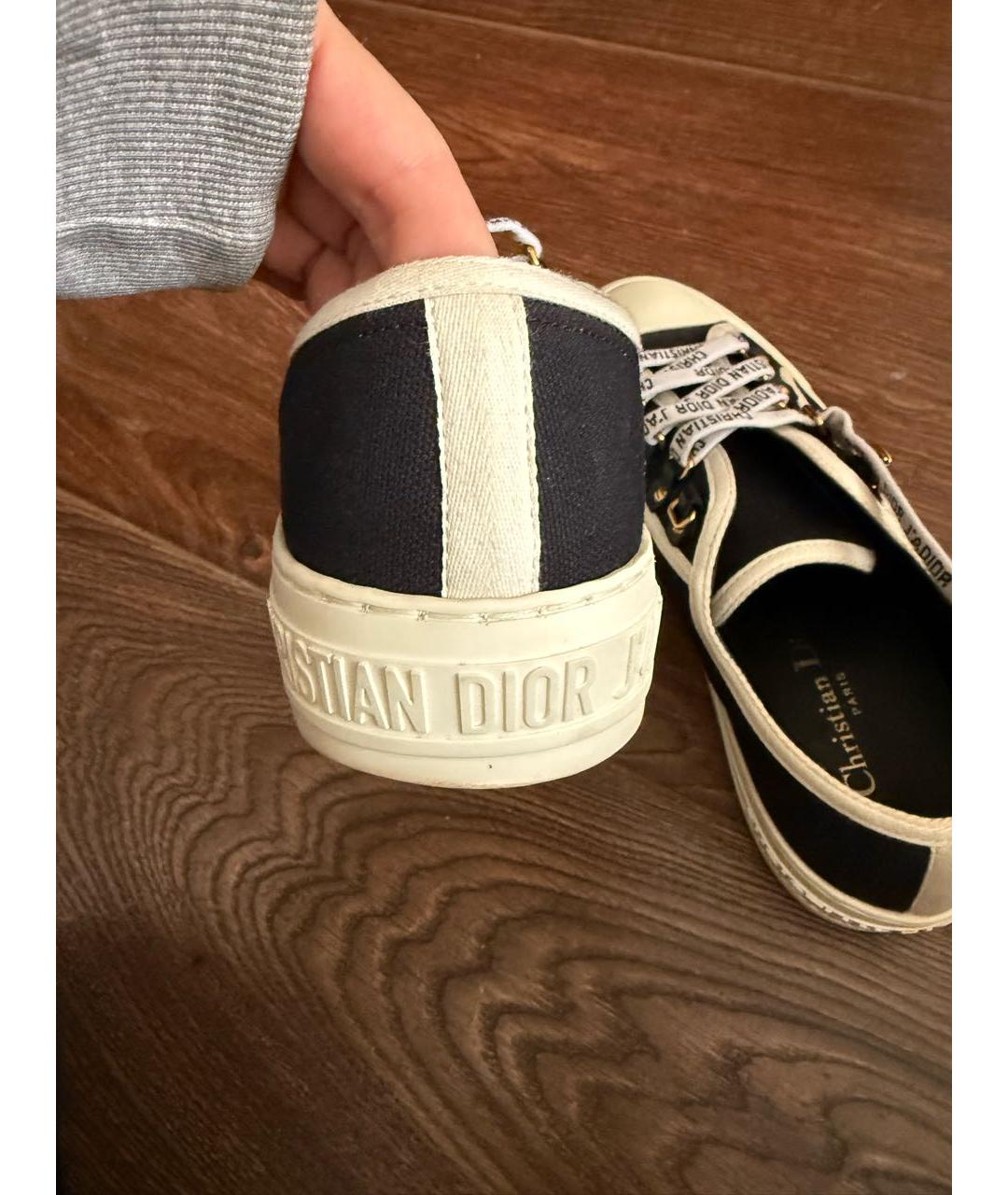 CHRISTIAN DIOR Черные текстильные кеды, фото 4