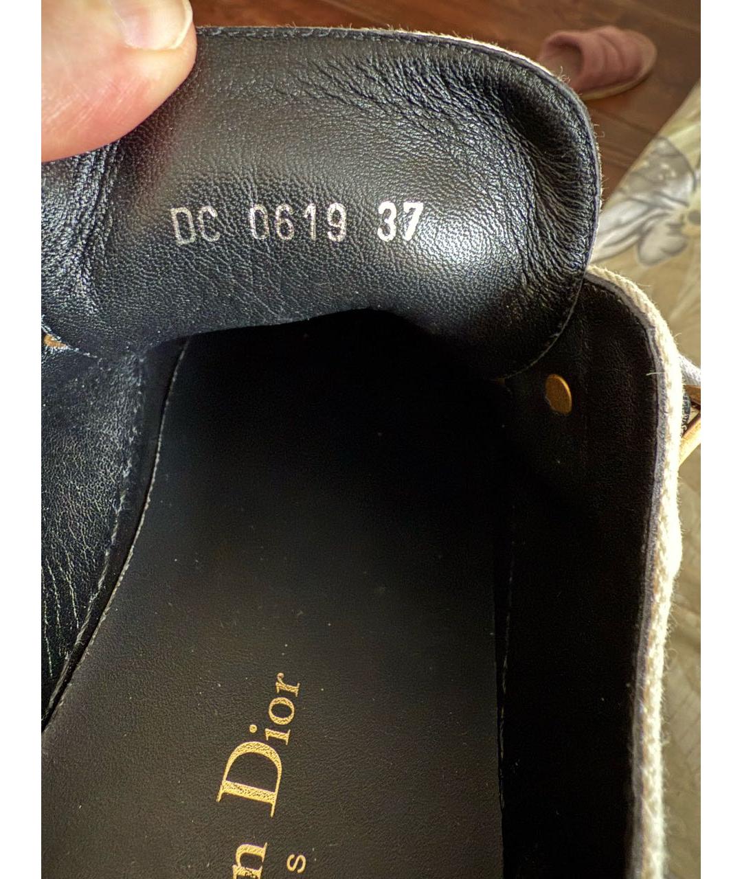 CHRISTIAN DIOR Черные текстильные кеды, фото 5