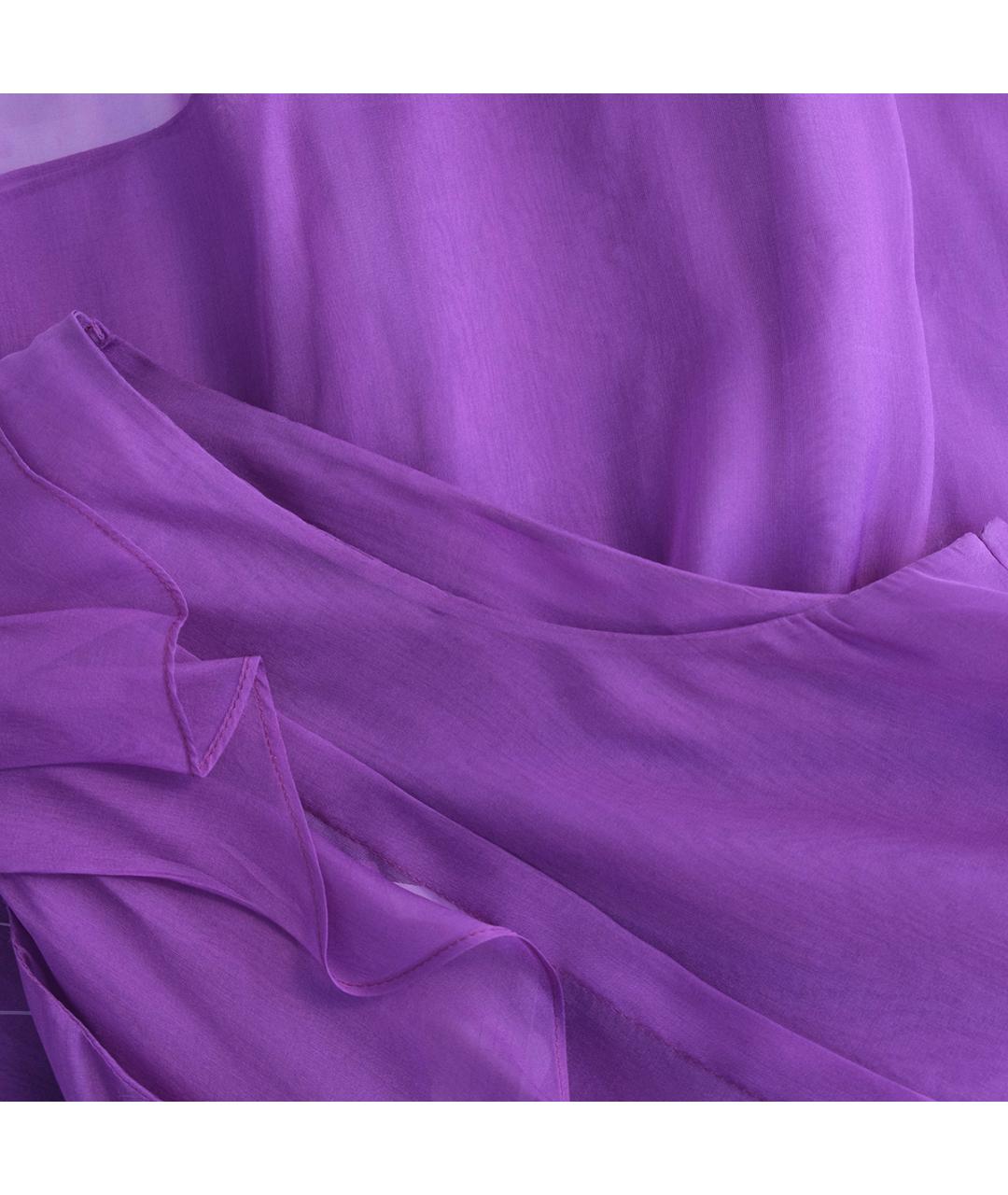 CHLOE Фиолетовая шелковая блузы, фото 4