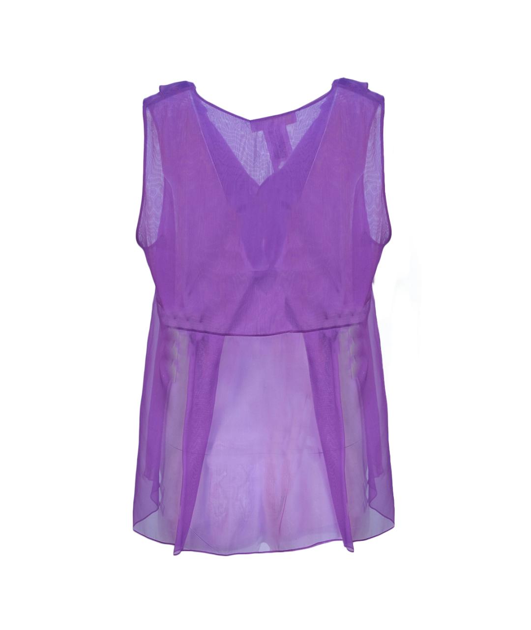 CHLOE Фиолетовая шелковая блузы, фото 2