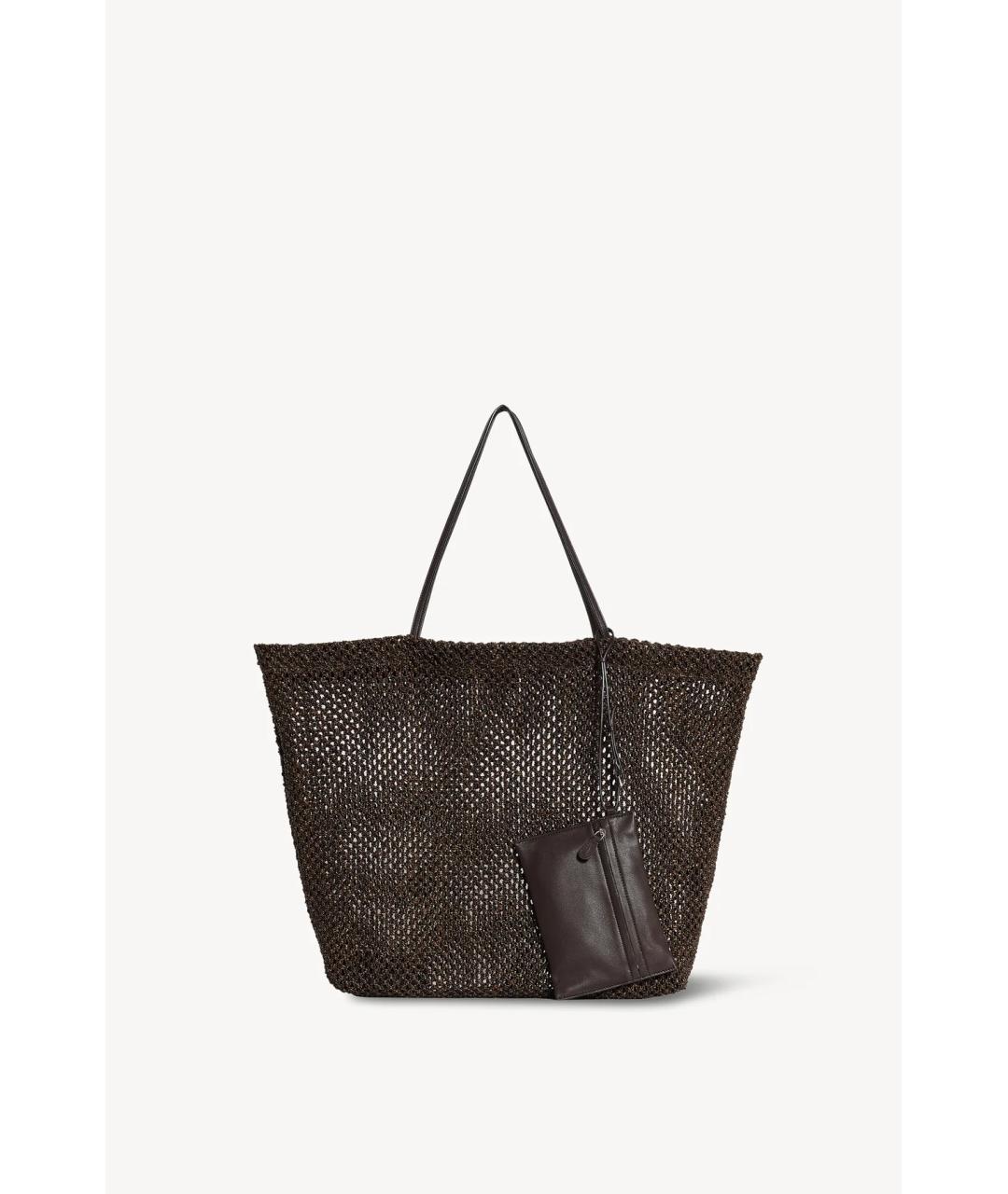 THE ROW Коричневая пелетеная сумка тоут, фото 3