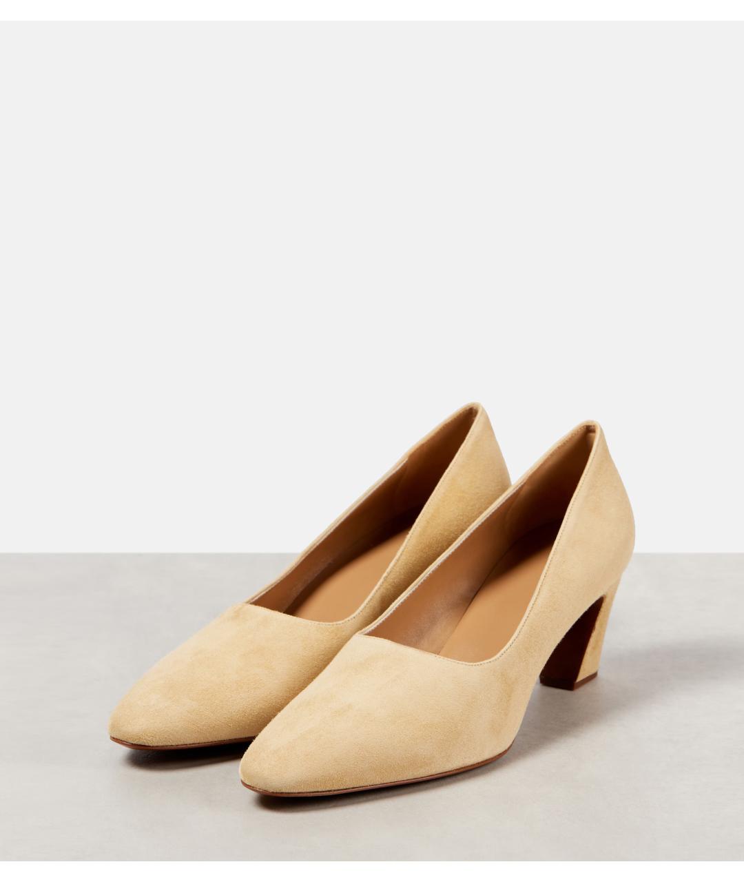 THE ROW Бежевые замшевые туфли, фото 3