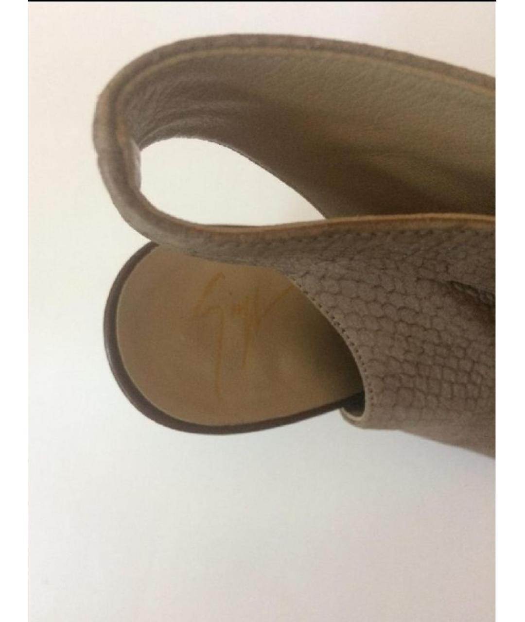 GIUSEPPE ZANOTTI DESIGN Коричневые кожаные ботильоны, фото 7