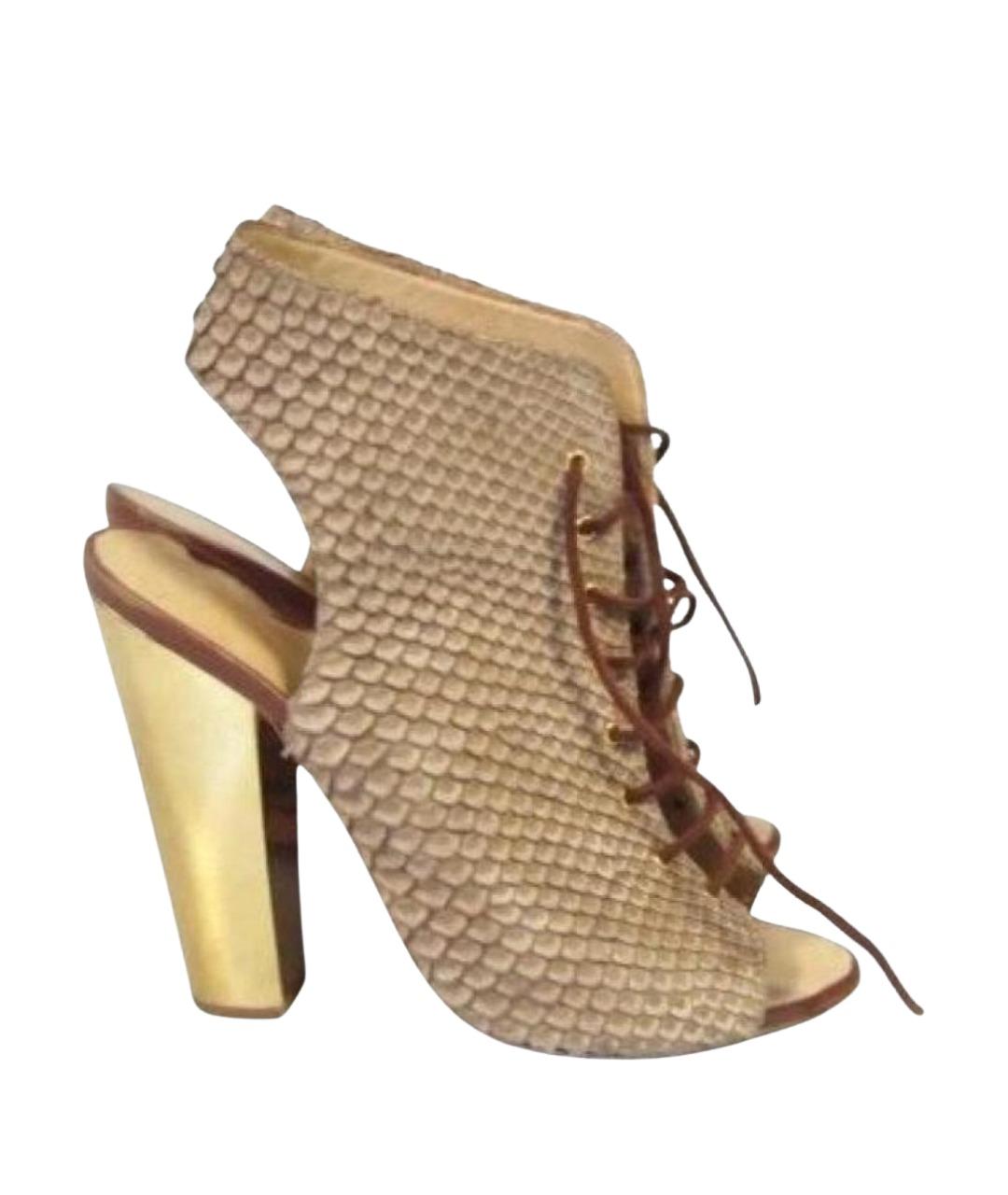 GIUSEPPE ZANOTTI DESIGN Коричневые кожаные ботильоны, фото 1