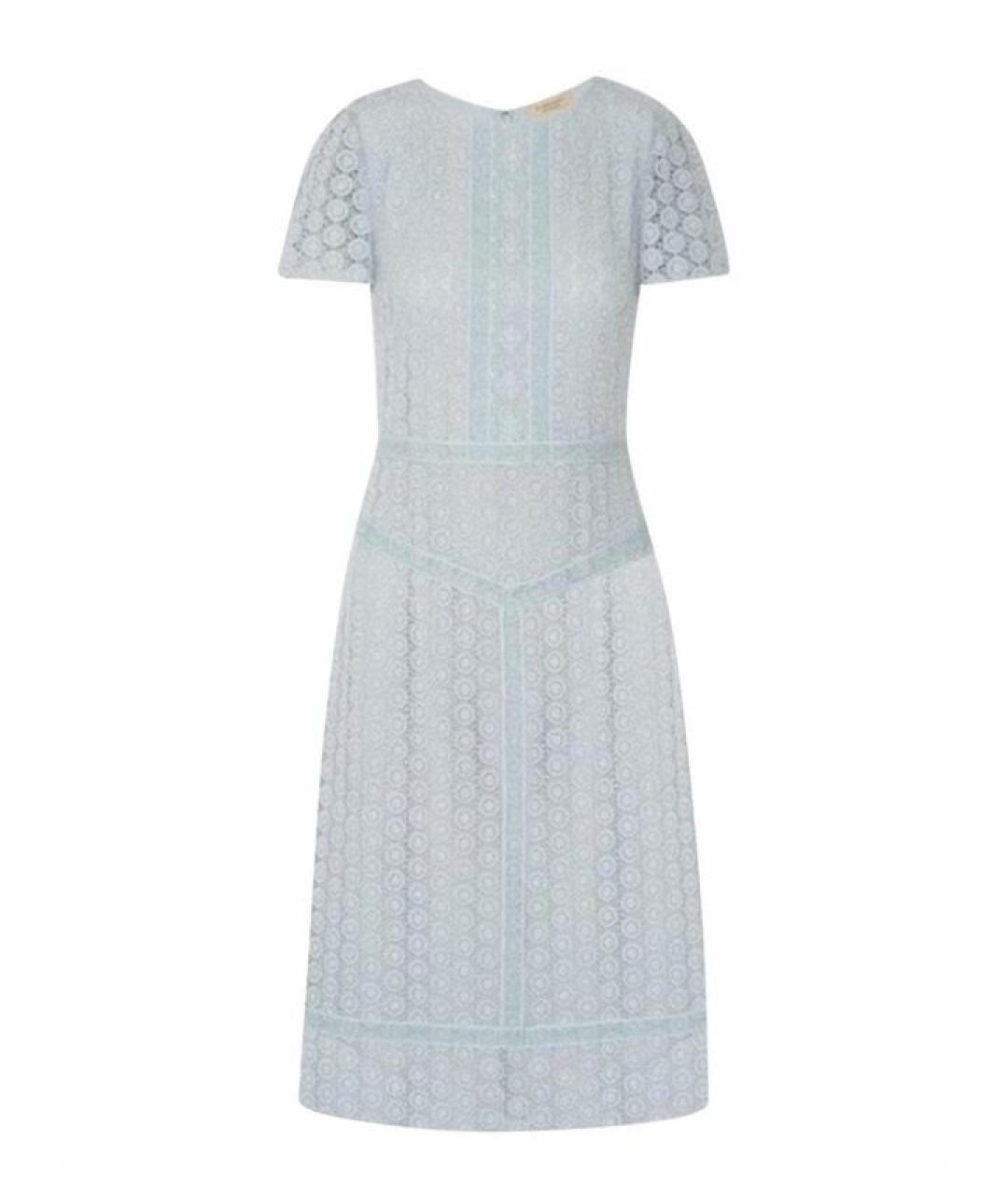 BURBERRY Голубое хлопковое повседневное платье, фото 1