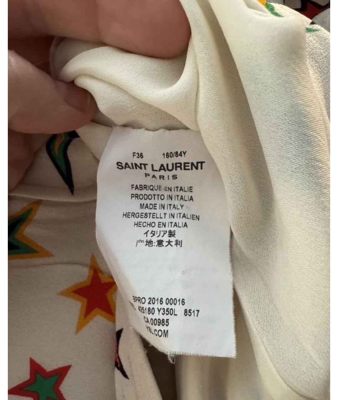 SAINT LAURENT Мульти вискозное повседневное платье, фото 3