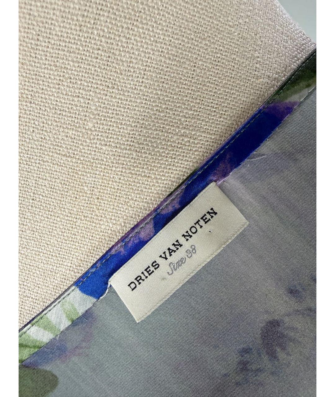 DRIES VAN NOTEN Мульти шелковое платье, фото 7