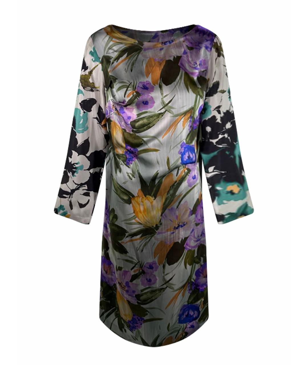 DRIES VAN NOTEN Мульти шелковое платье, фото 1